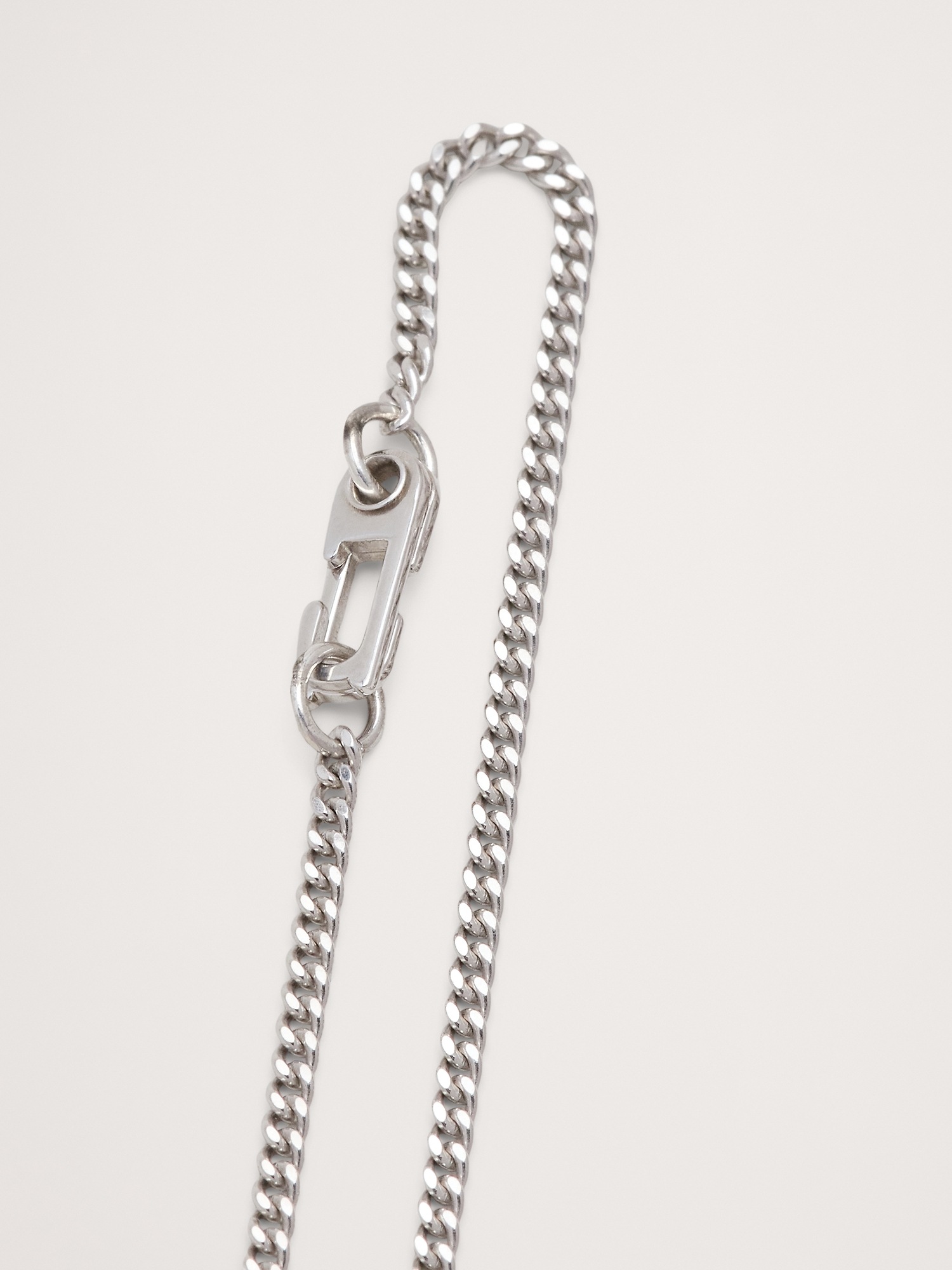 Украшения Banana Republic 2mm Sterling Silver Cuban Chain by Miansai, цвет: Полированный серебряный — фото 2