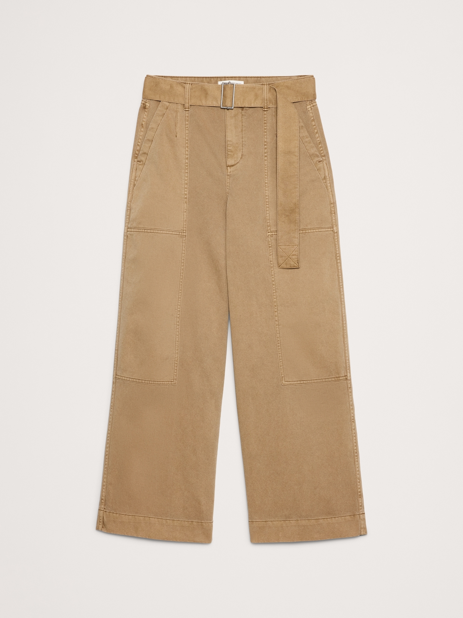 Image number 8 showing, HIGH-RISE WIDE-LEG UTILITY CROP PANT