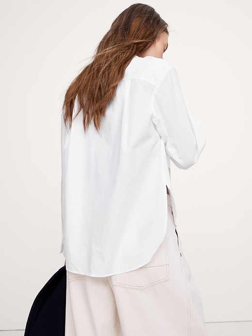 Boxy Cotton Poplin Shirt