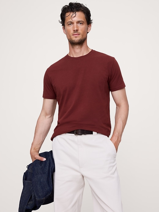 Lightweight Cotton Crew-Neck T-Shirt | Banana Republic