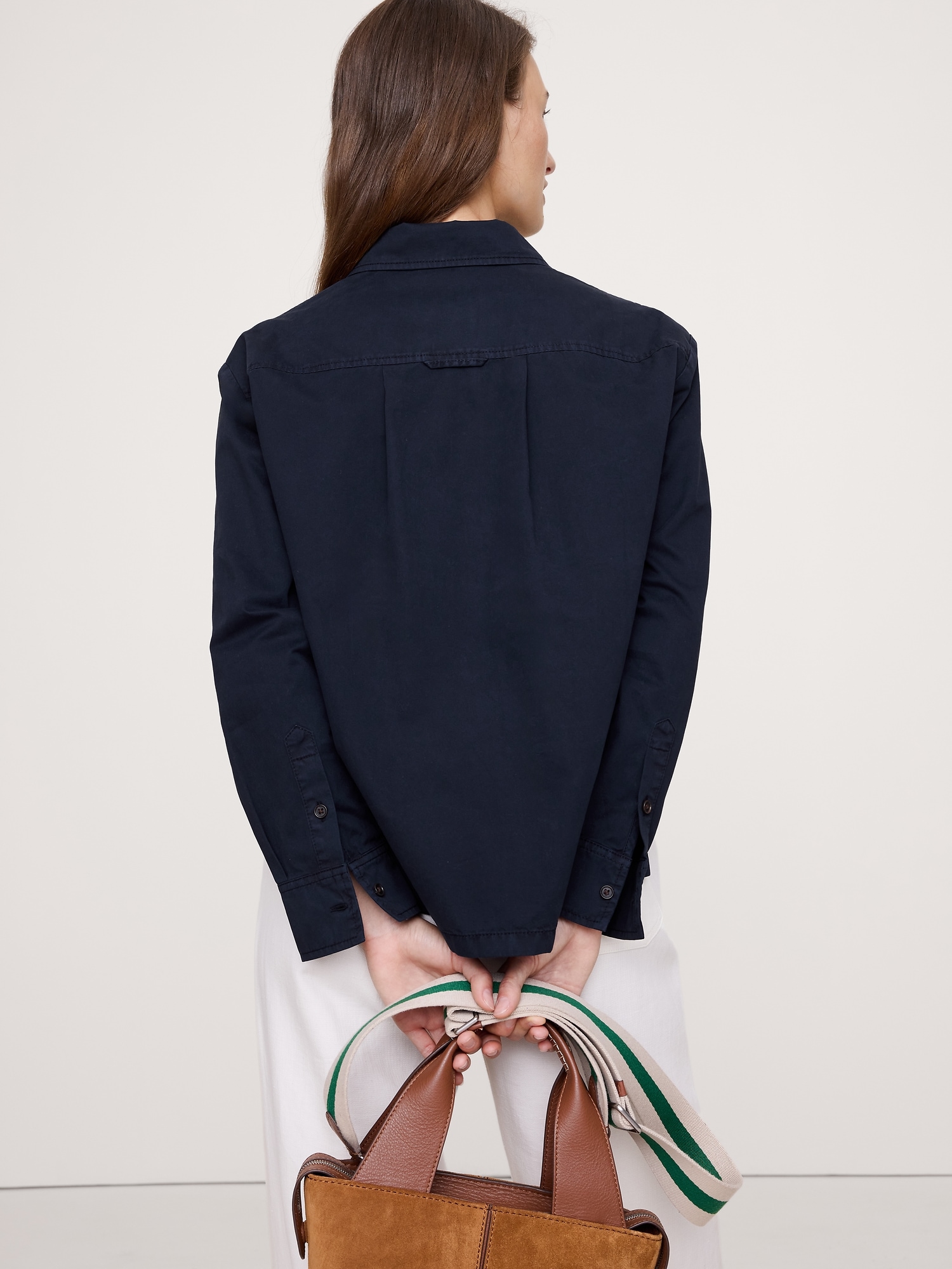 Image number 5 showing, OVERSIZED COTTON TWILL POPOVER SHIRT