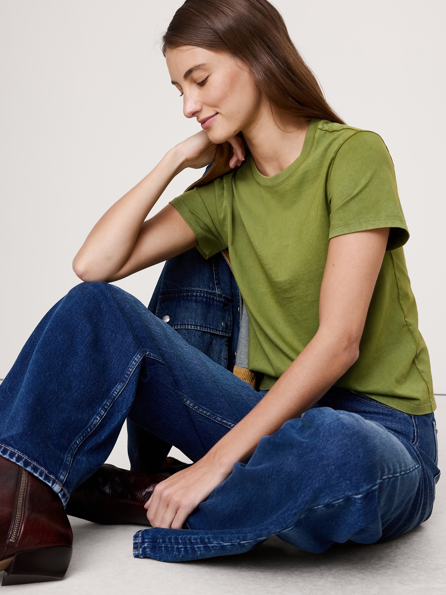 Image number 1 showing, VINTAGE COTTON CREW-NECK T-SHIRT