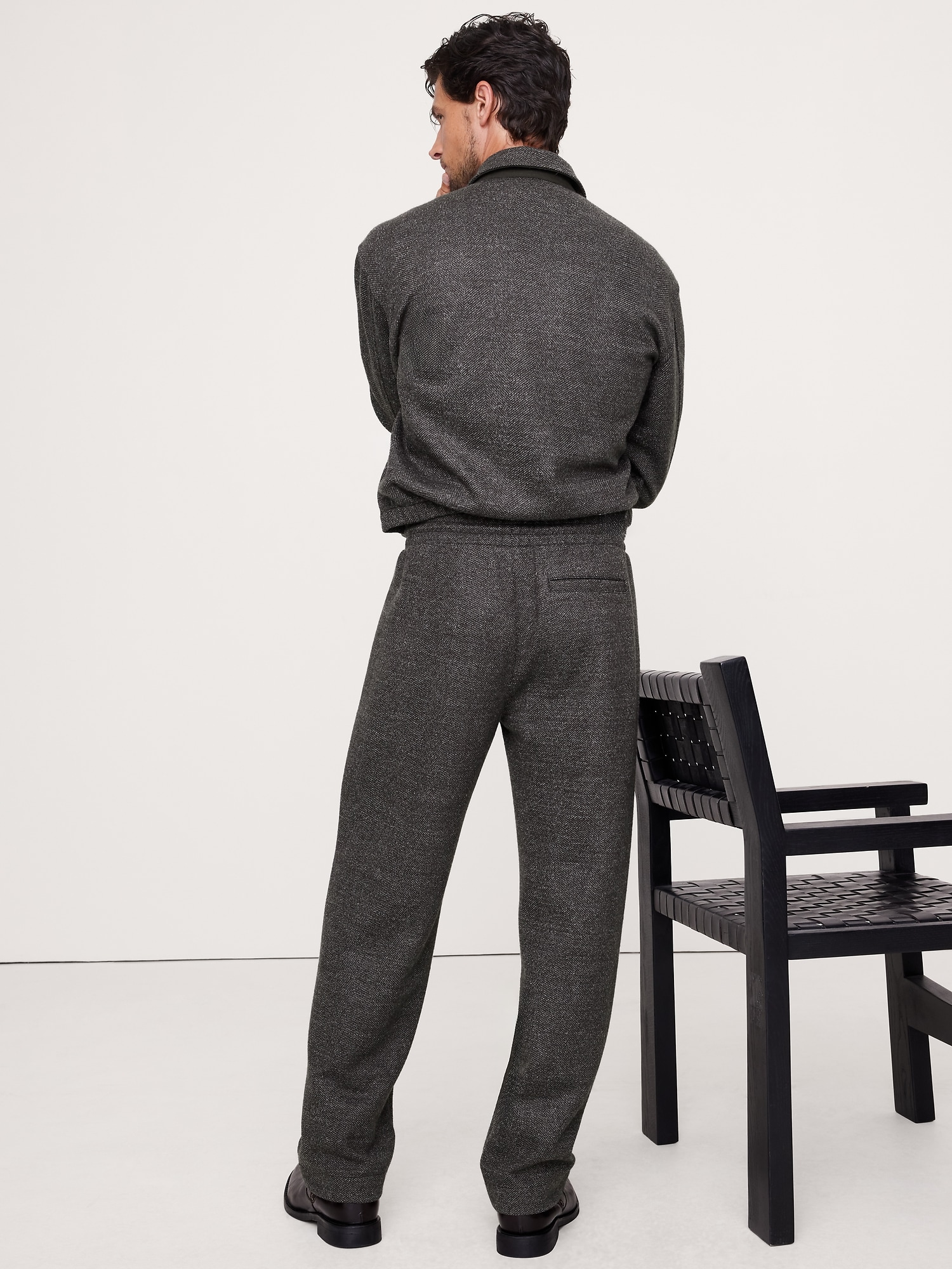 Image number 2 showing, Relaxed Herringbone Pull-On Pant