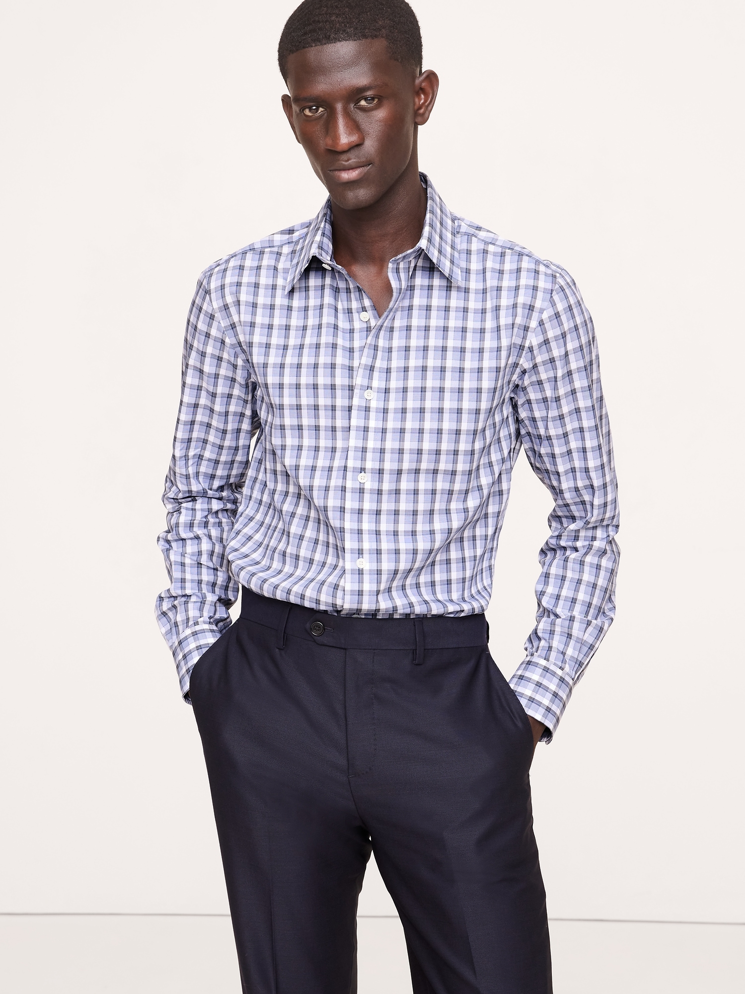 Image number 1 showing, Slim-Fit Wrinkle-Resistant Dress Shirt