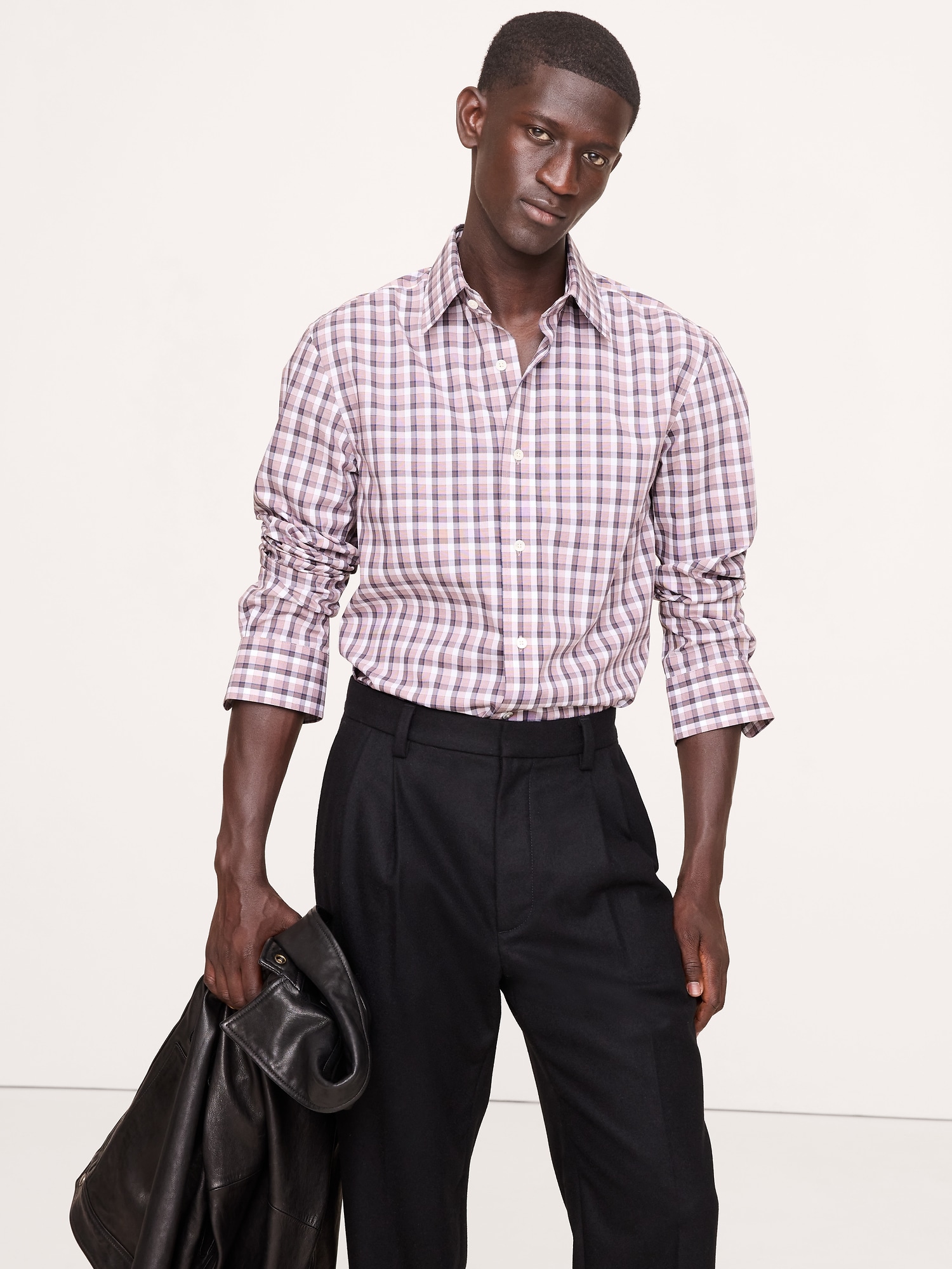 Image number 1 showing, Slim-Fit Wrinkle-Resistant Dress Shirt