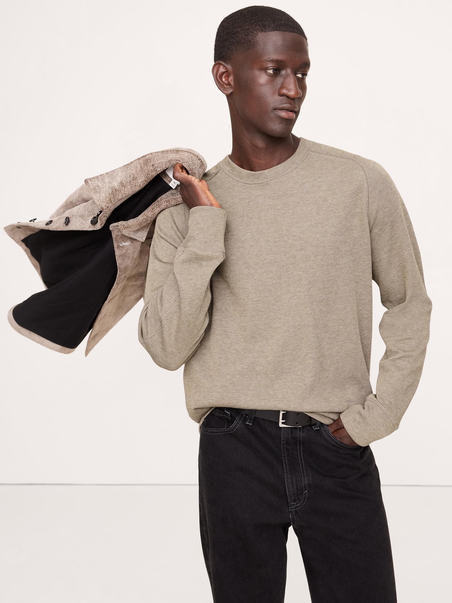 Image number 1 showing, Slub Double-Knit Crew-Neck T-Shirt