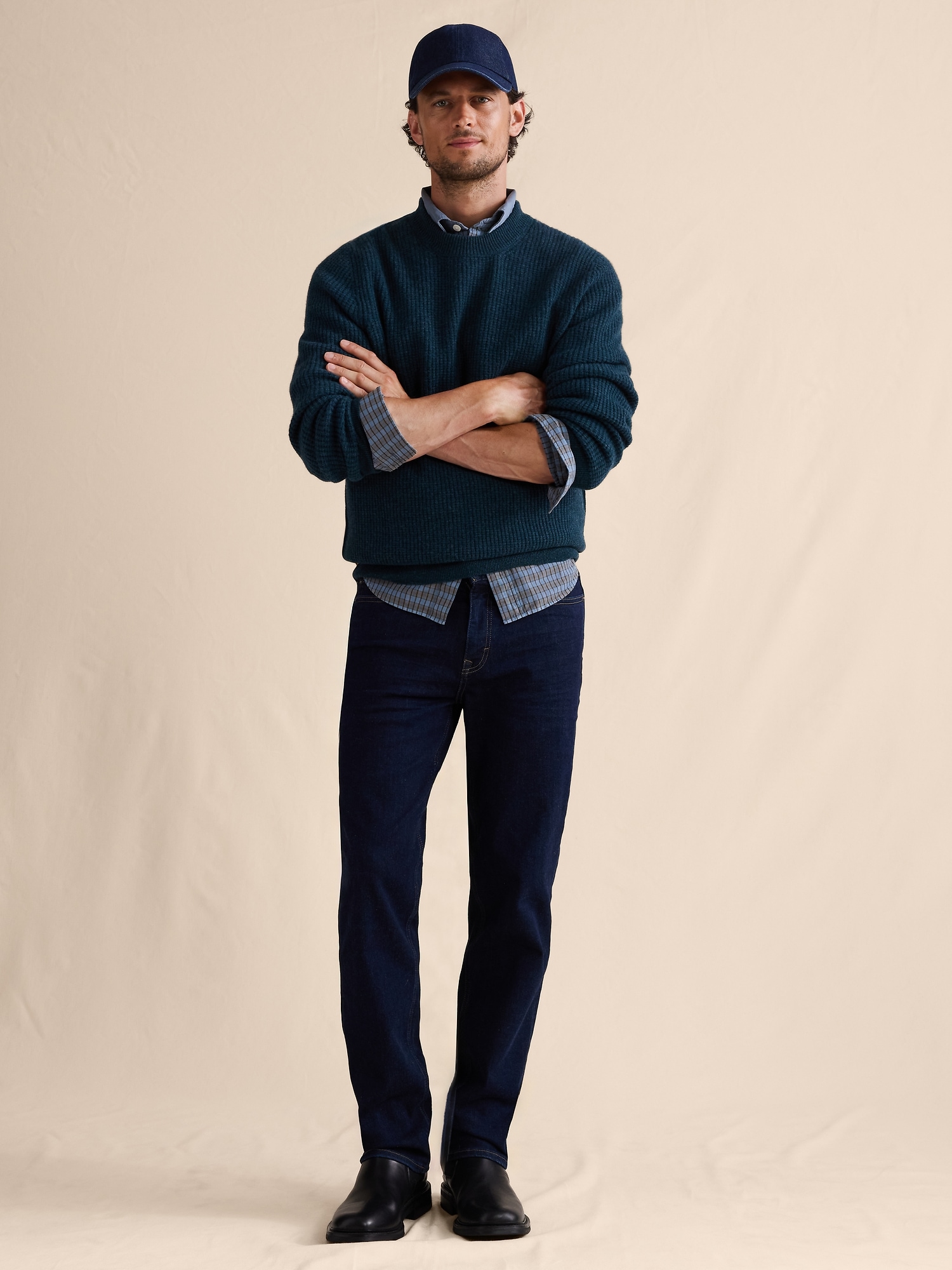 Straight Luxe Traveler Jean - Medium Dark Wash