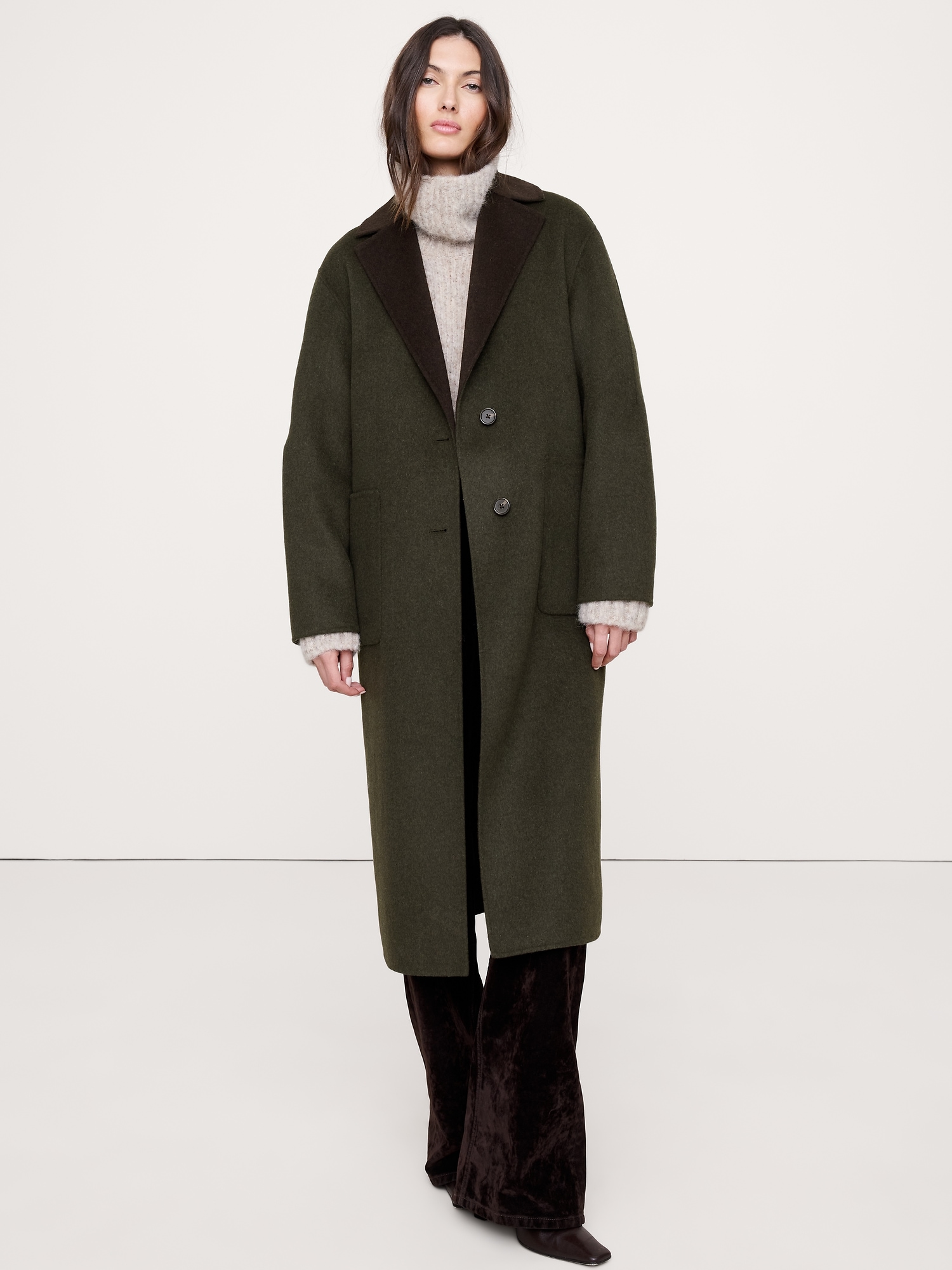 Image number 1 showing, Reversible Double-Faced Top Coat