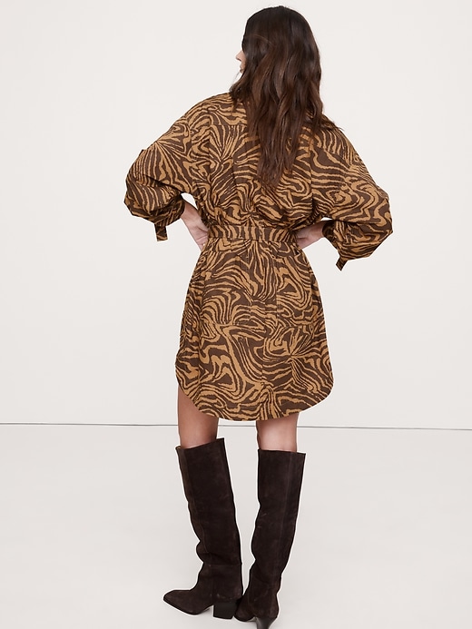 Stretch-Cotton Utility Mini Dress