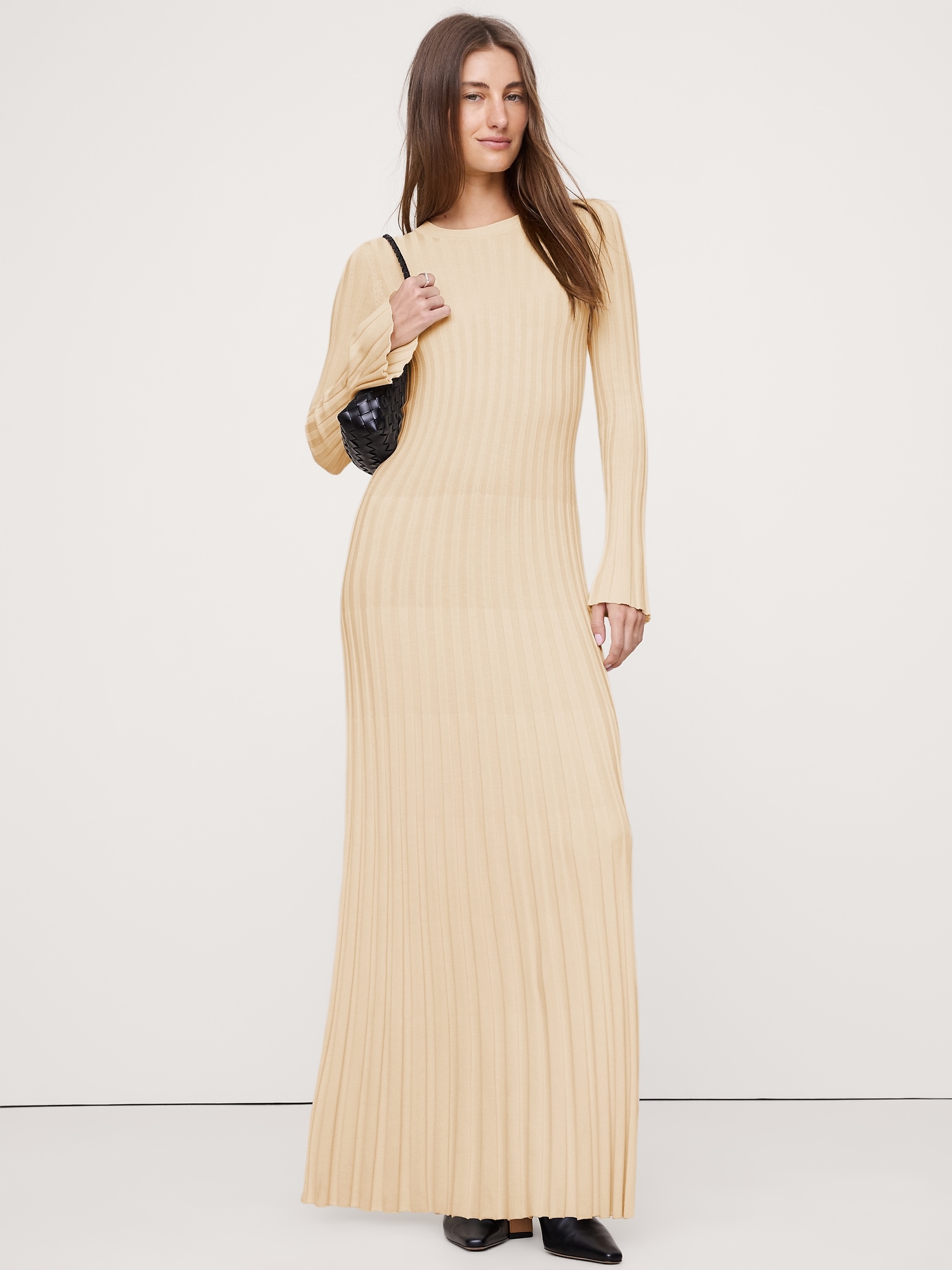 Image number 1 showing, Sculpted Ribbed Maxi Dress