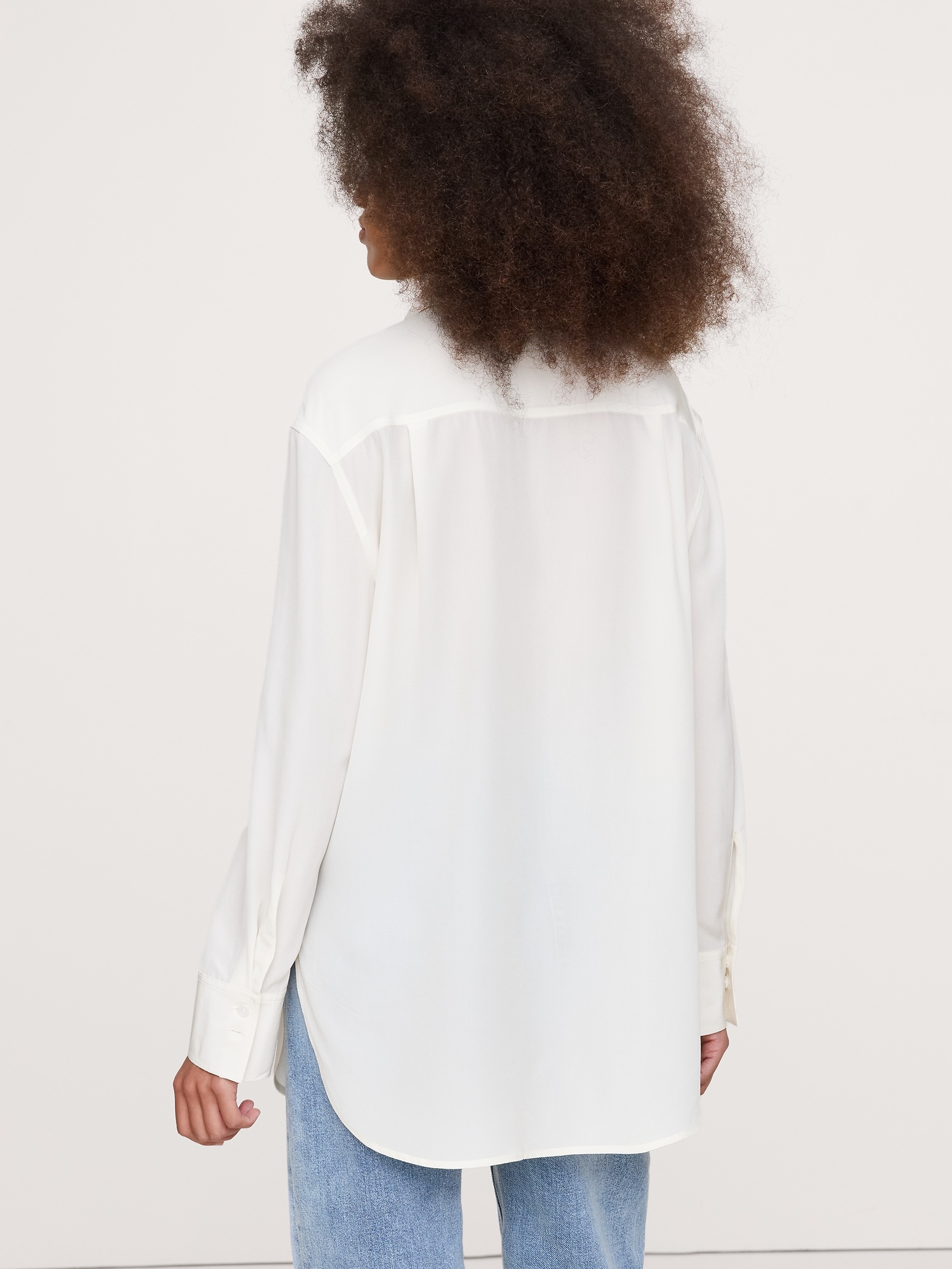 Image number 5 showing, Oversized Matte Silk Utility Shirt