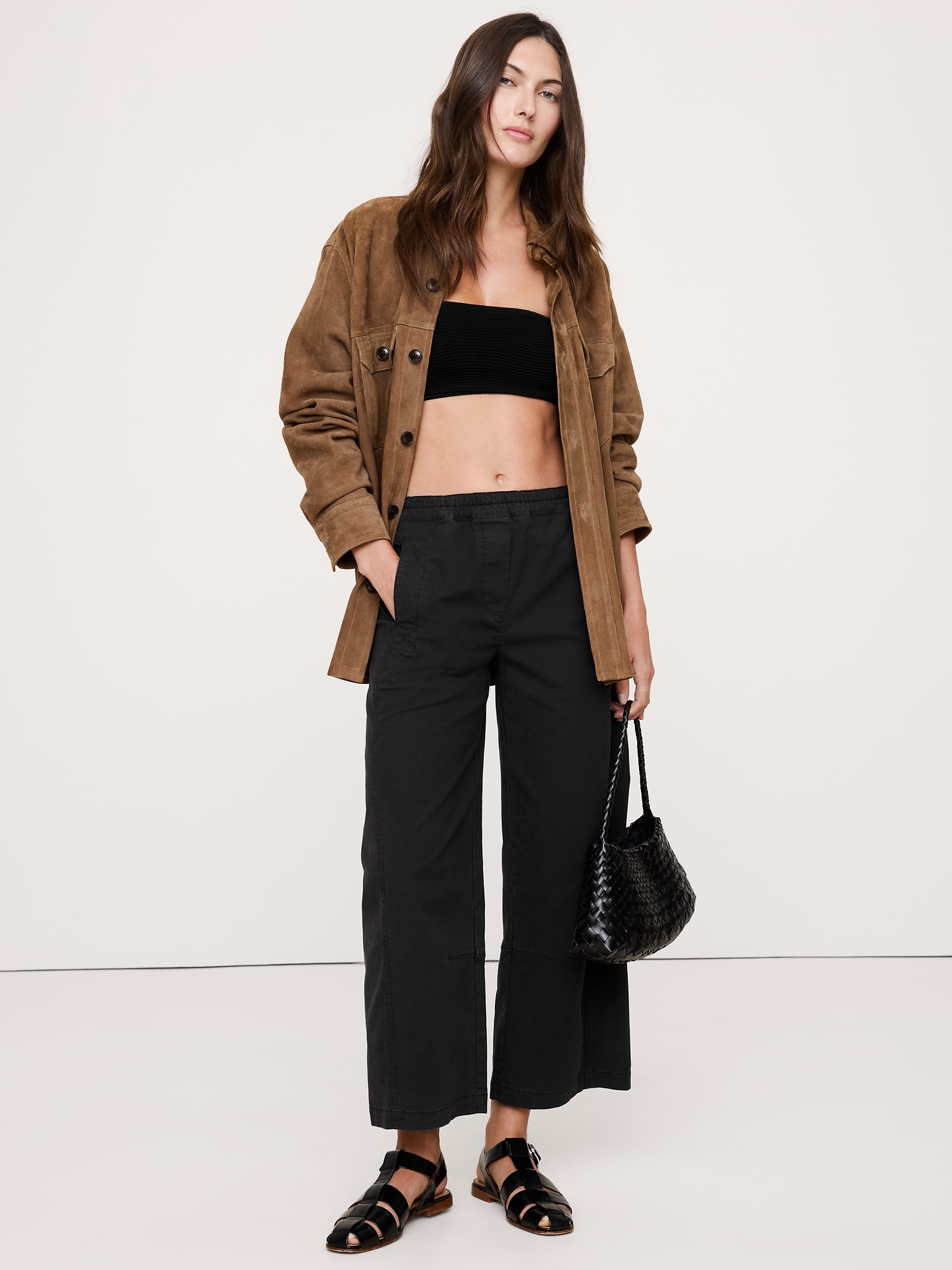 Image number 3 showing, Mid-Rise Relaxed Painter Pull-On Pant