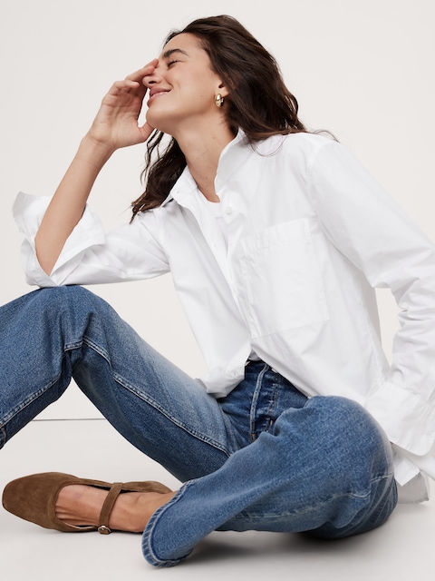 The Oversized Shirt in Cotton Poplin