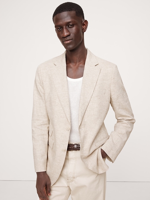 Herringbone Cotton-Linen Suit Jacket | Banana Republic