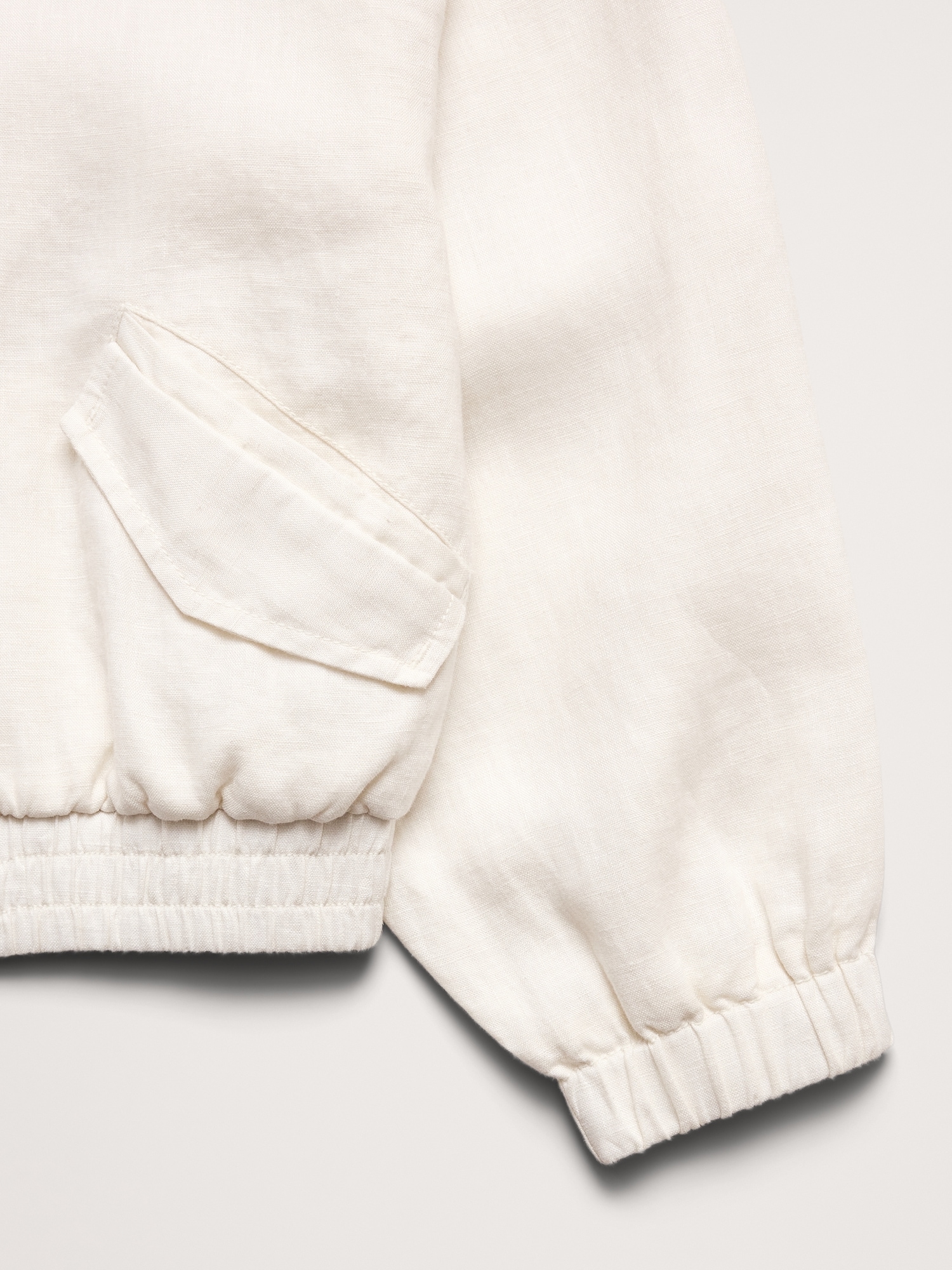 Image number 7 showing, Linen Bomber Jacket