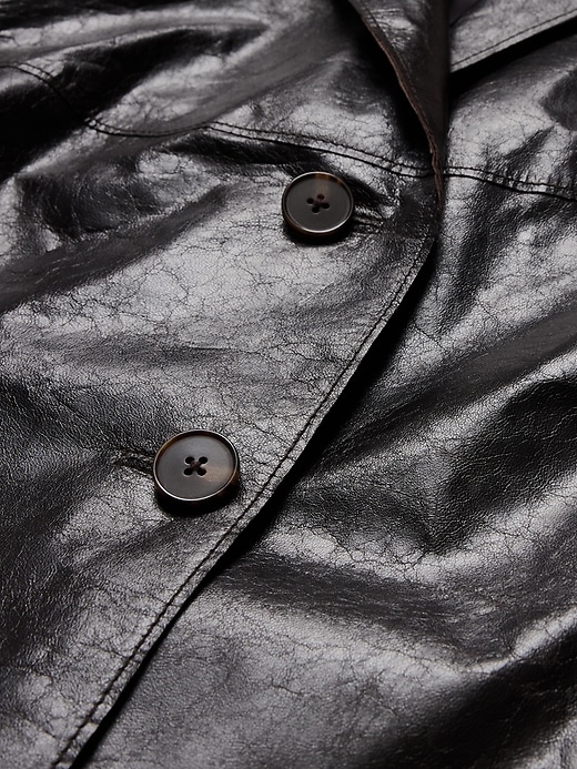 90S Leather Blazer | Banana Republic