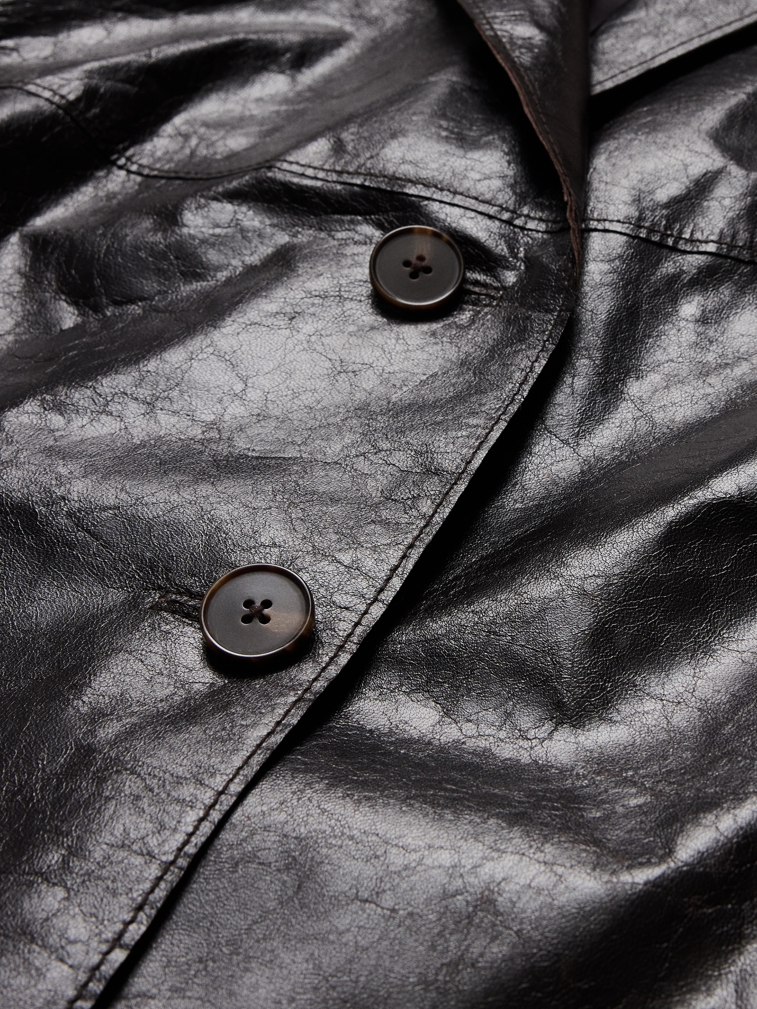 Image number 7 showing, 90S Leather Blazer