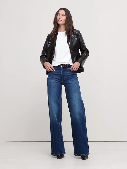 90S Leather Blazer | Banana Republic