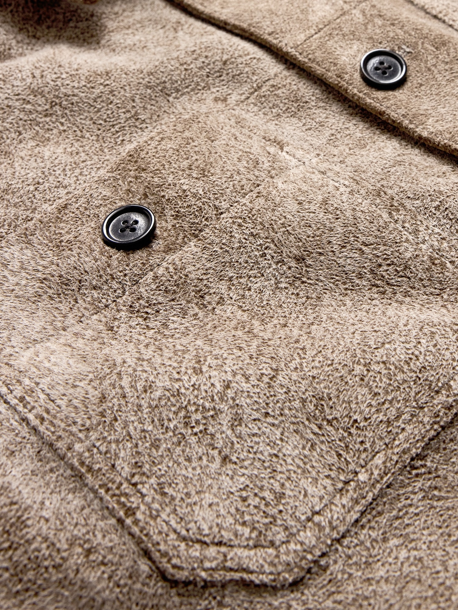 Image number 5 showing, Relaxed Textured Suede Shirt Jacket