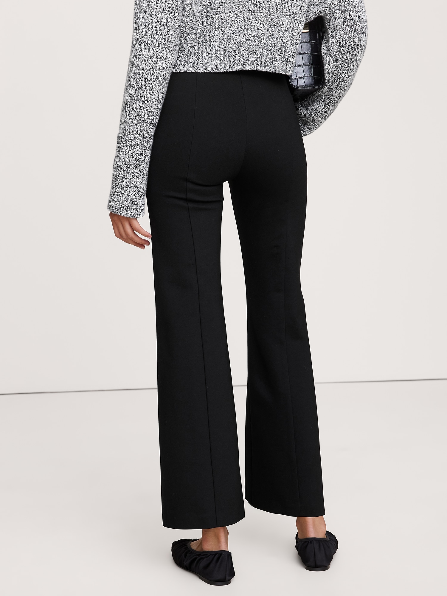 Image number 2 showing, CROP FLARE EVERYWHERE PONTE PULL-ON PANT