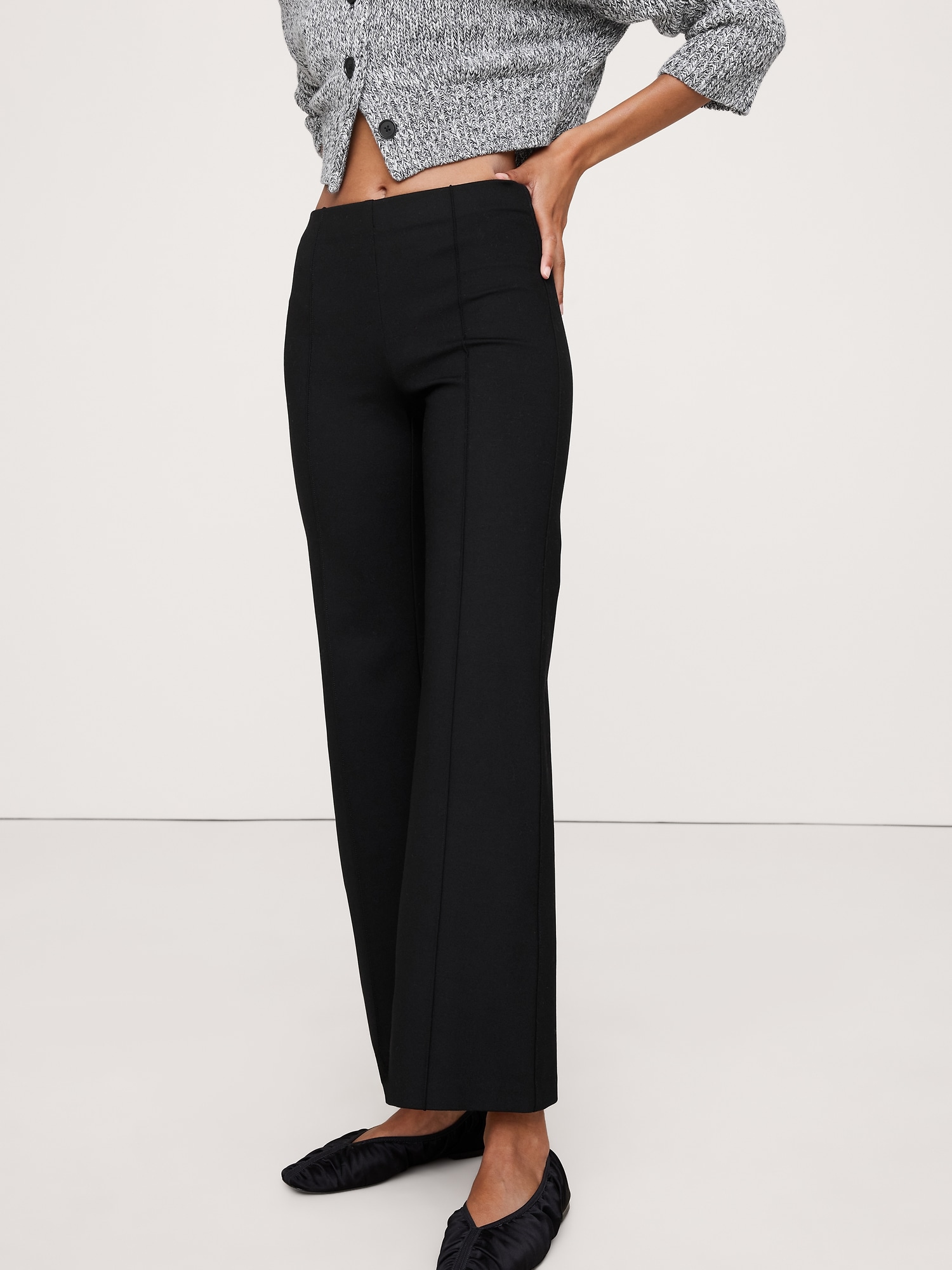 Image number 3 showing, CROP FLARE EVERYWHERE PONTE PULL-ON PANT