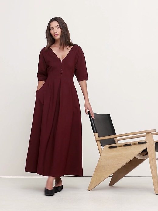 banana republic satin puff sleeve wrap dress Banana Republic Emerald Puff Sleeve Wrap Dress