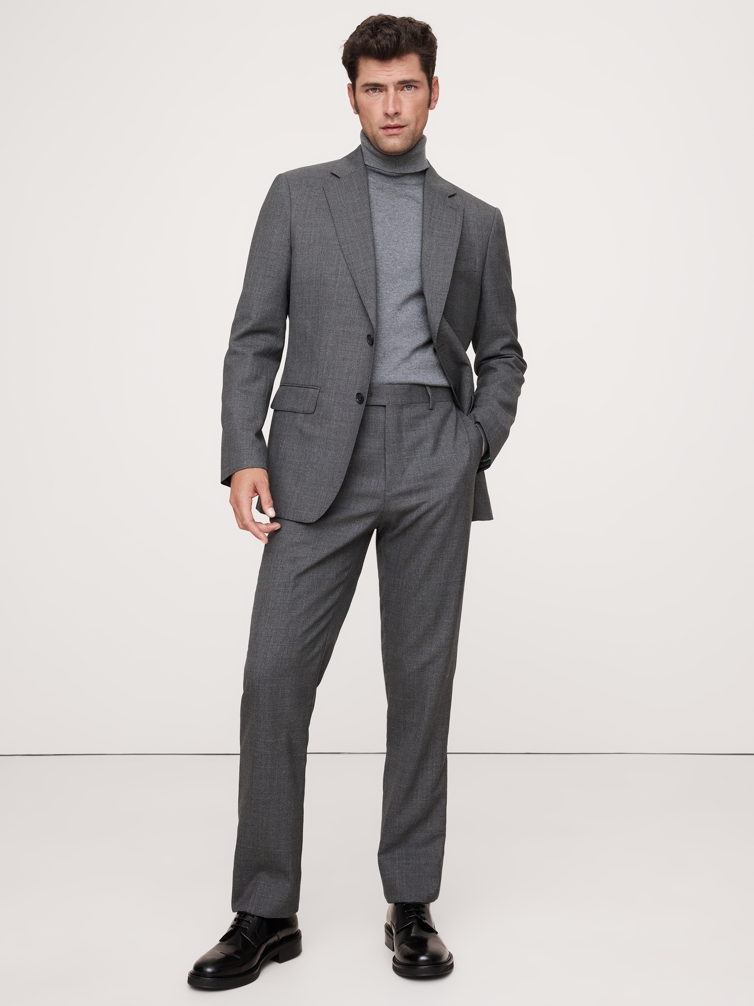 Signature Italian Rustico Suit Pant - Charcoal Gray