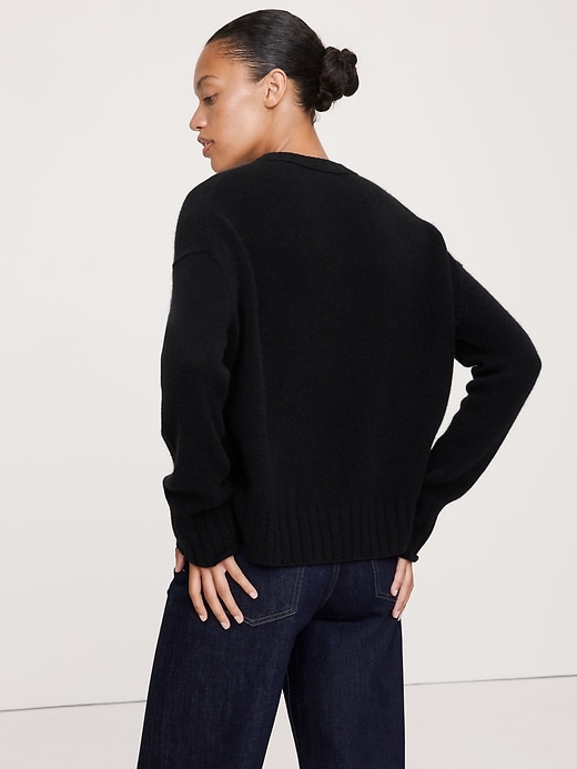 Oversized Midweight Cashmere Crew-Neck Sweater