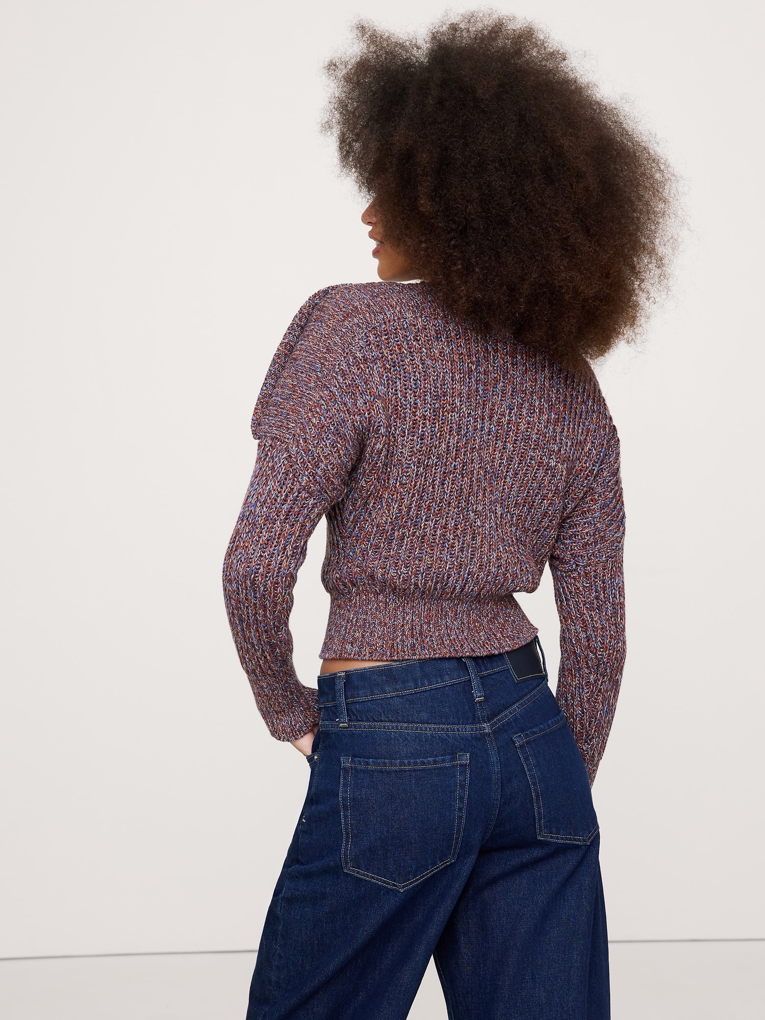 Image number 2 showing, Cotton Button-Shoulder Sweater