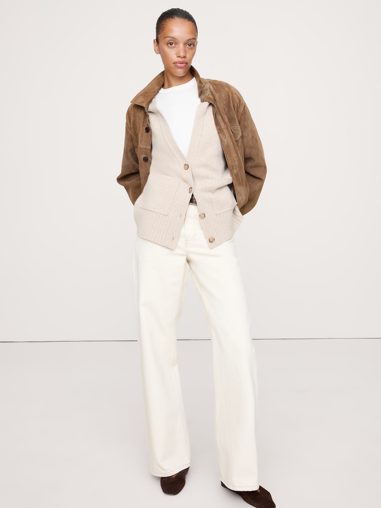 Женский кардиган Banana Republic Boyfriend Cashmere, цвет: Dark Medium Dyed — фото 3