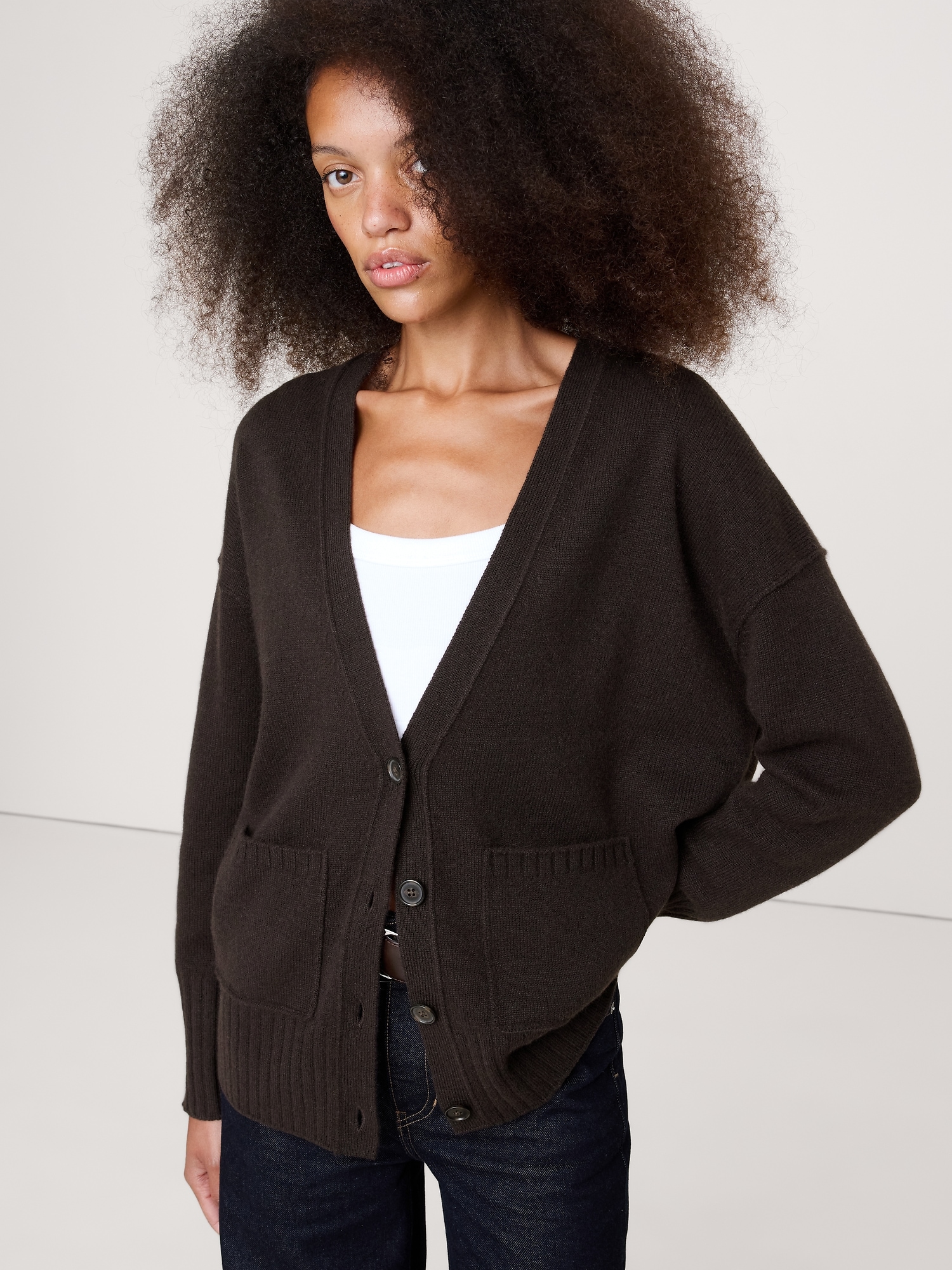 Image number 4 showing, Oversized Boyfriend Cashmere Cardigan