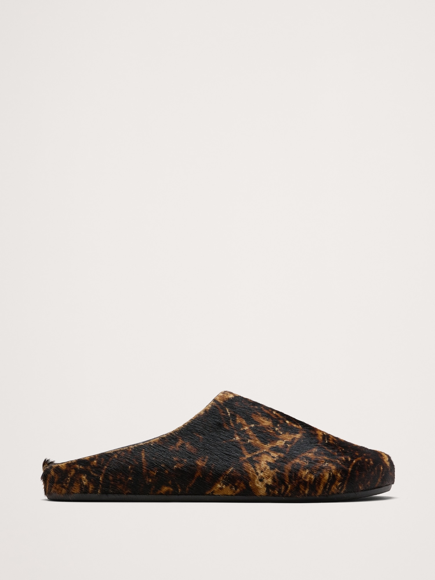 LEATHER CLOG - Printed Haircalf Leather
