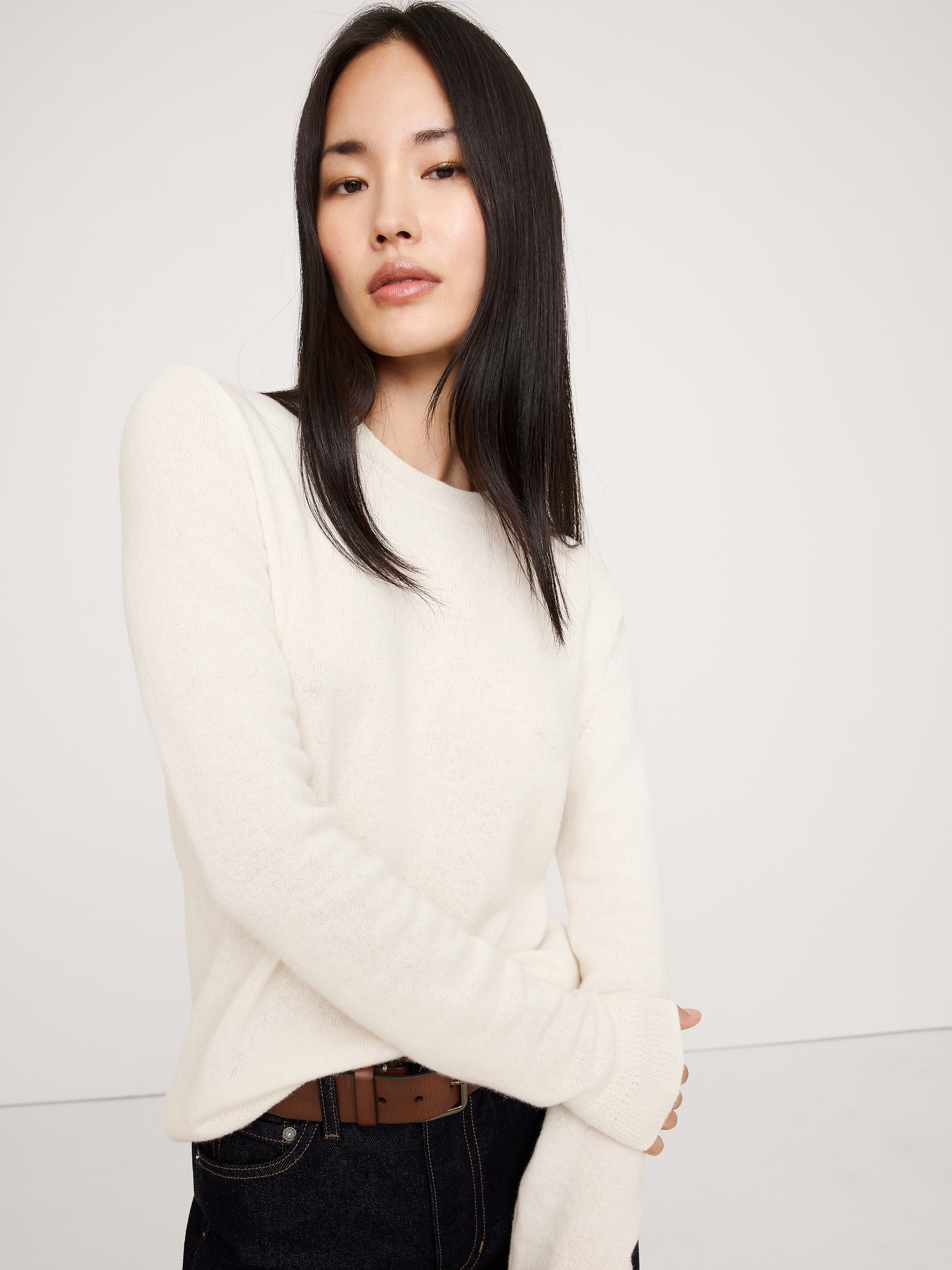 Image number 4 showing, Lightweight Cashmere Crew-Neck Sweater