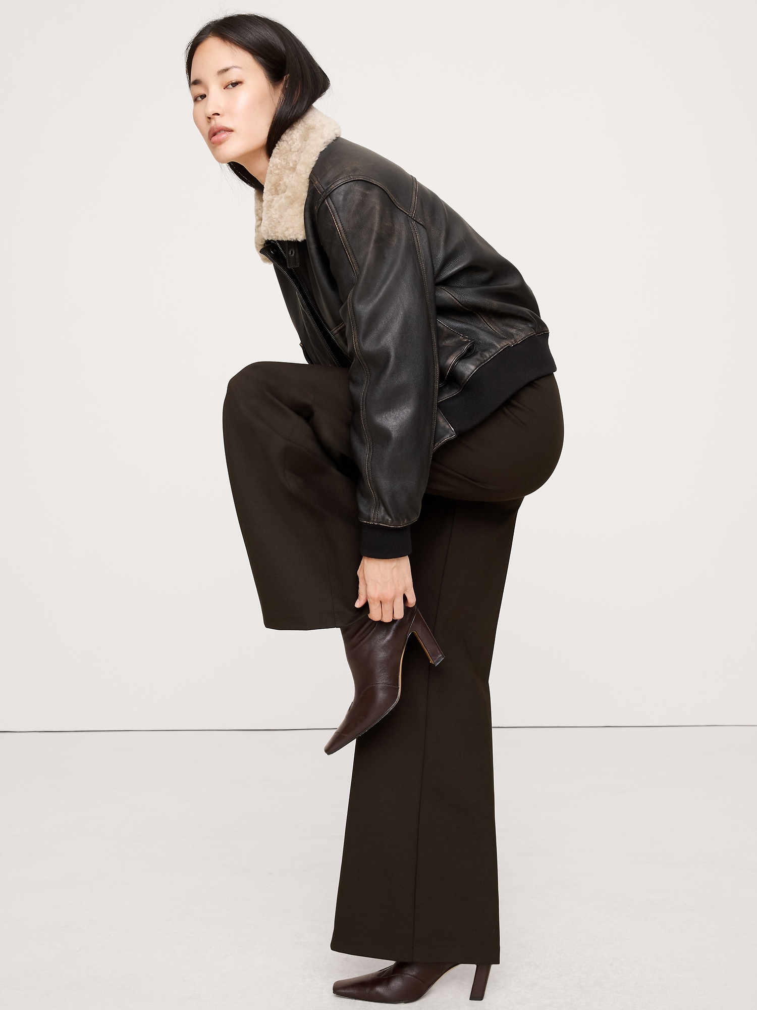 Image number 4 showing, High-Rise Wide-Leg Everywhere Ponte Pull-On Pant