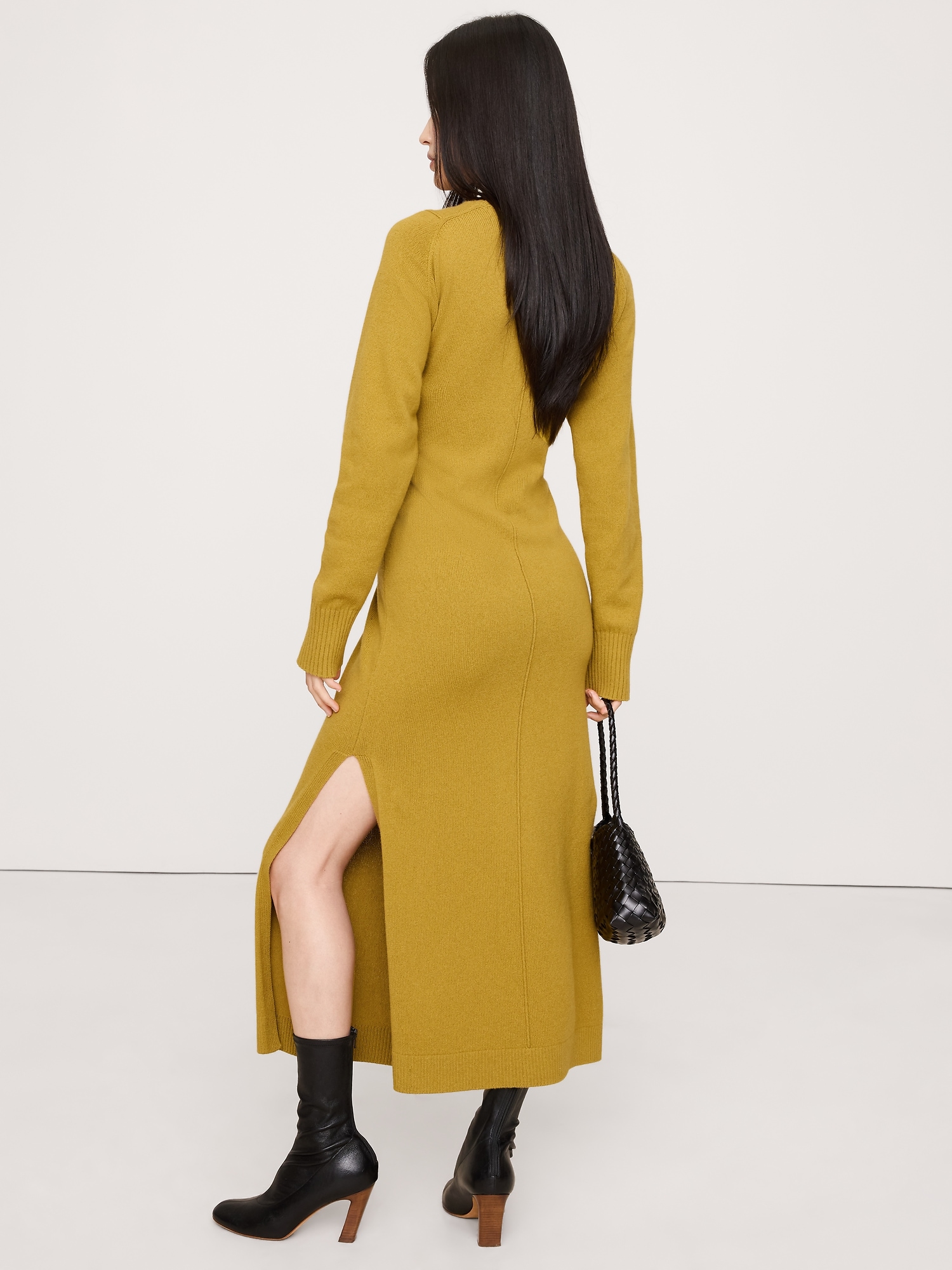 Image number 6 showing, Merino-Cotton Wrap Sweater Dress