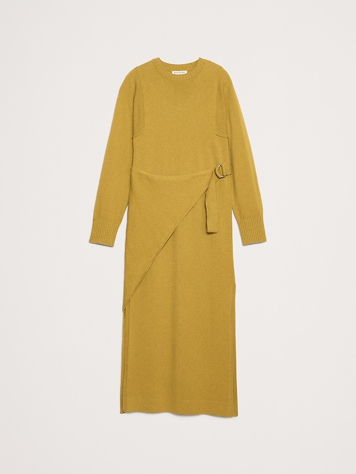 Merino-Cotton Wrap Sweater Dress | Banana Republic