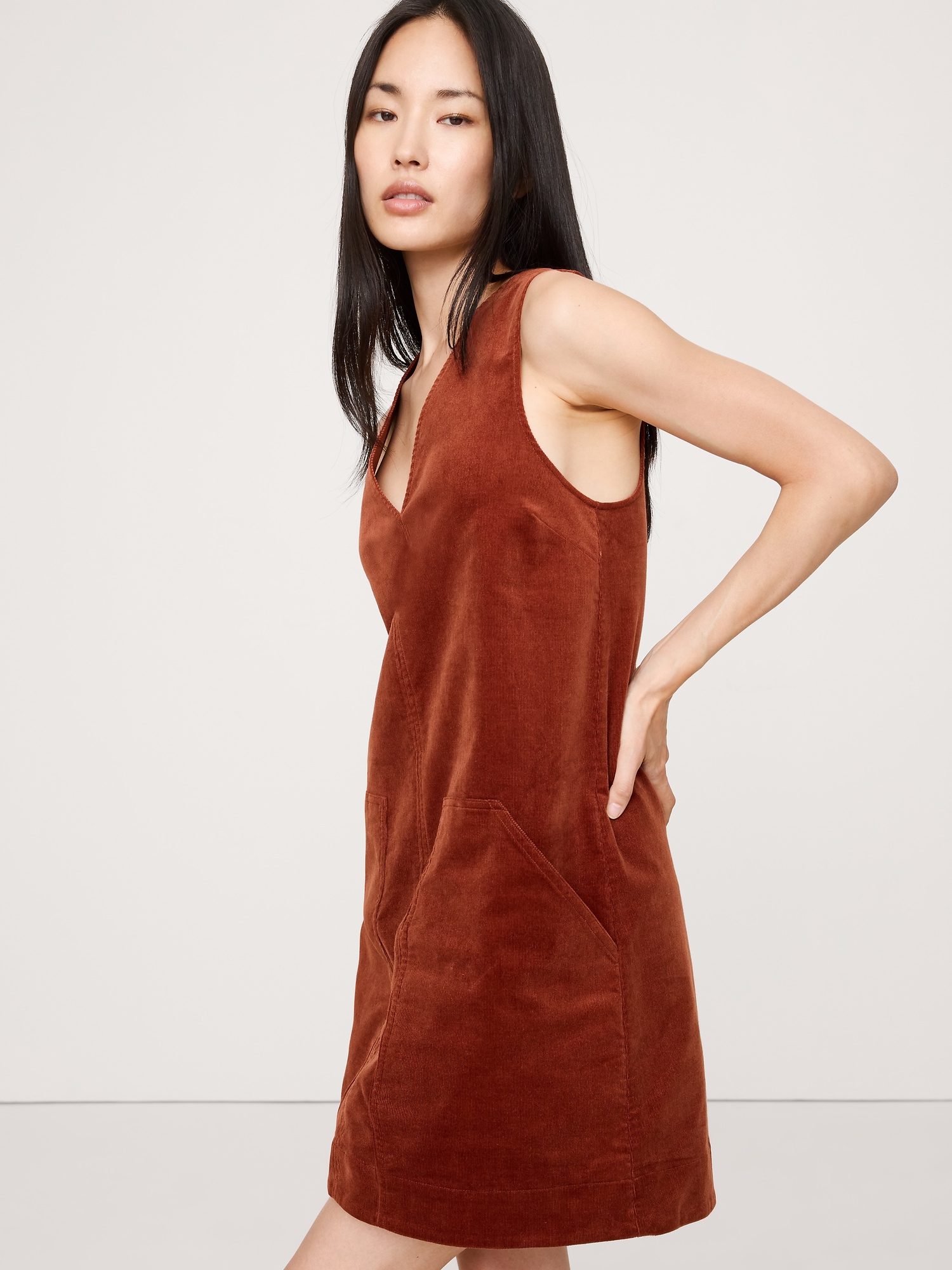 Image number 7 showing, CORDUROY SHIFT DRESS
