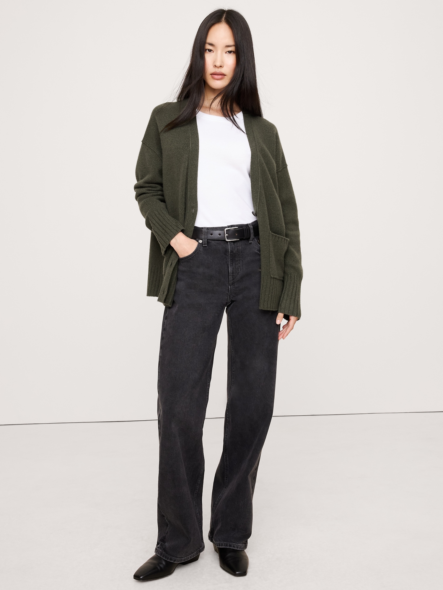 Image number 4 showing, Oversized Boyfriend Cashmere Cardigan