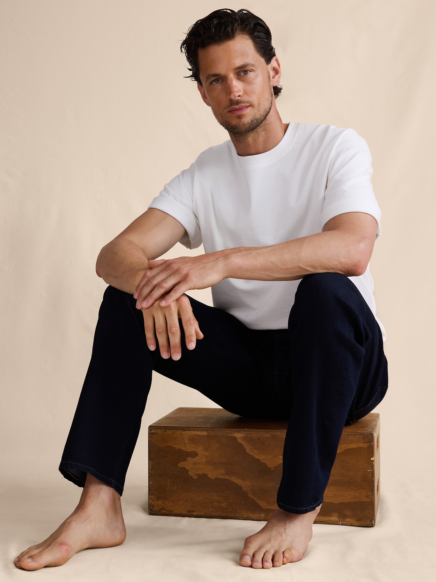 Straight Luxe Traveler Jean - Rinse Dark Wash