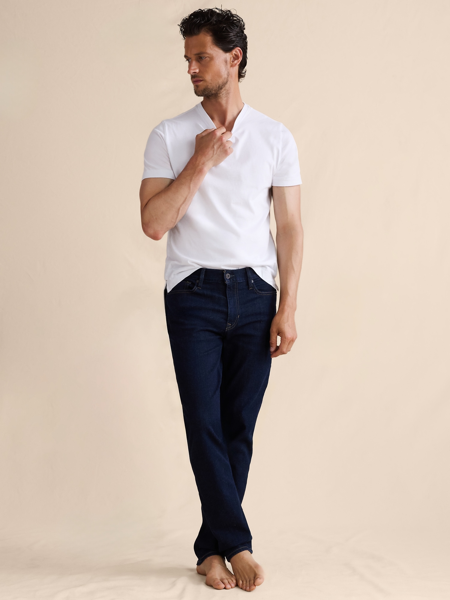 Slim Luxe Traveler Jean - Medium Dark Wash