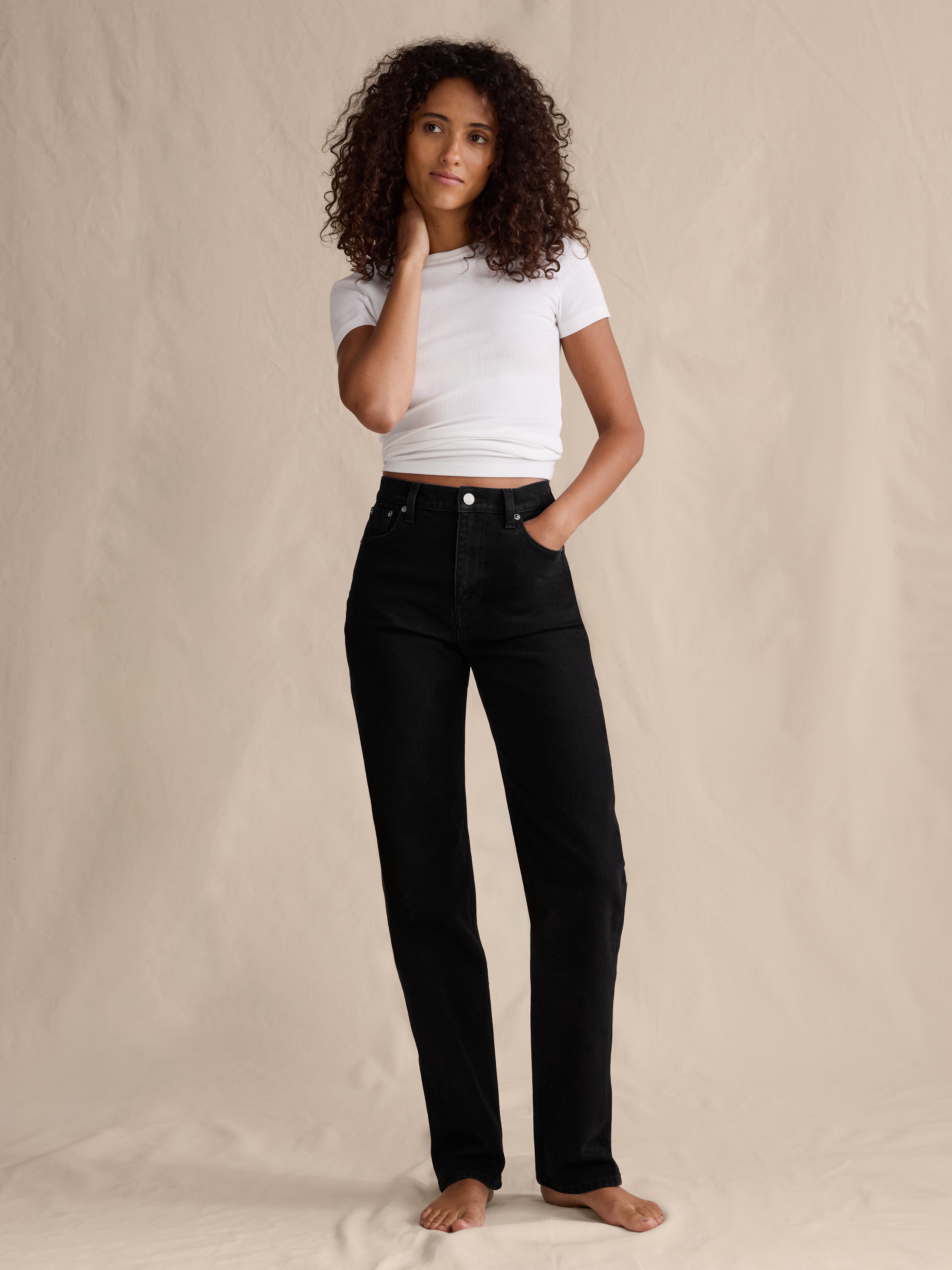 High-Rise 90S Straight Jean