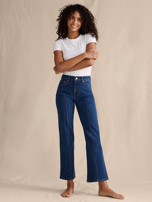 High-Rise Bootcut Crop Jean Banana Republic