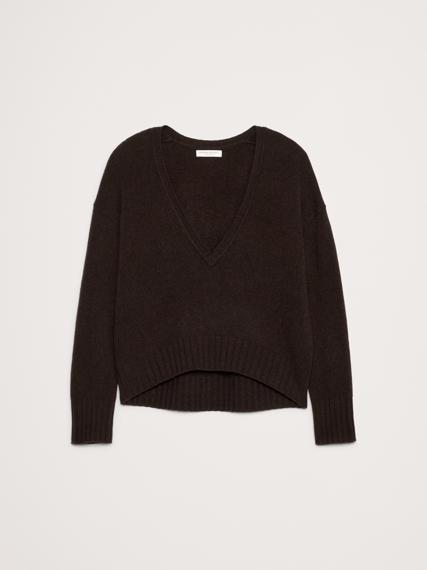 Image number 5 showing, Lightweight Cashmere Low V-Neck Sweater