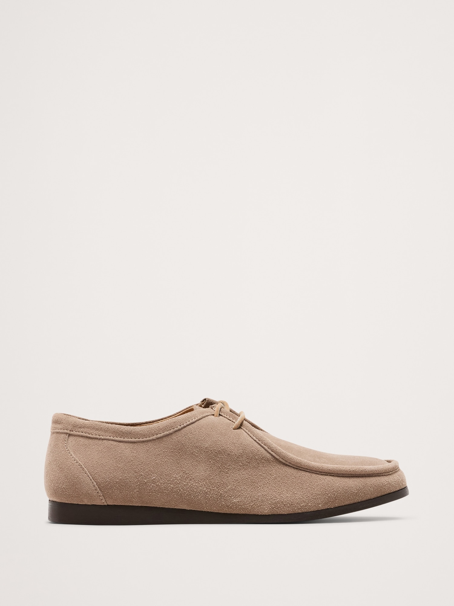 SUEDE DERBY SHOE - Beige Suede