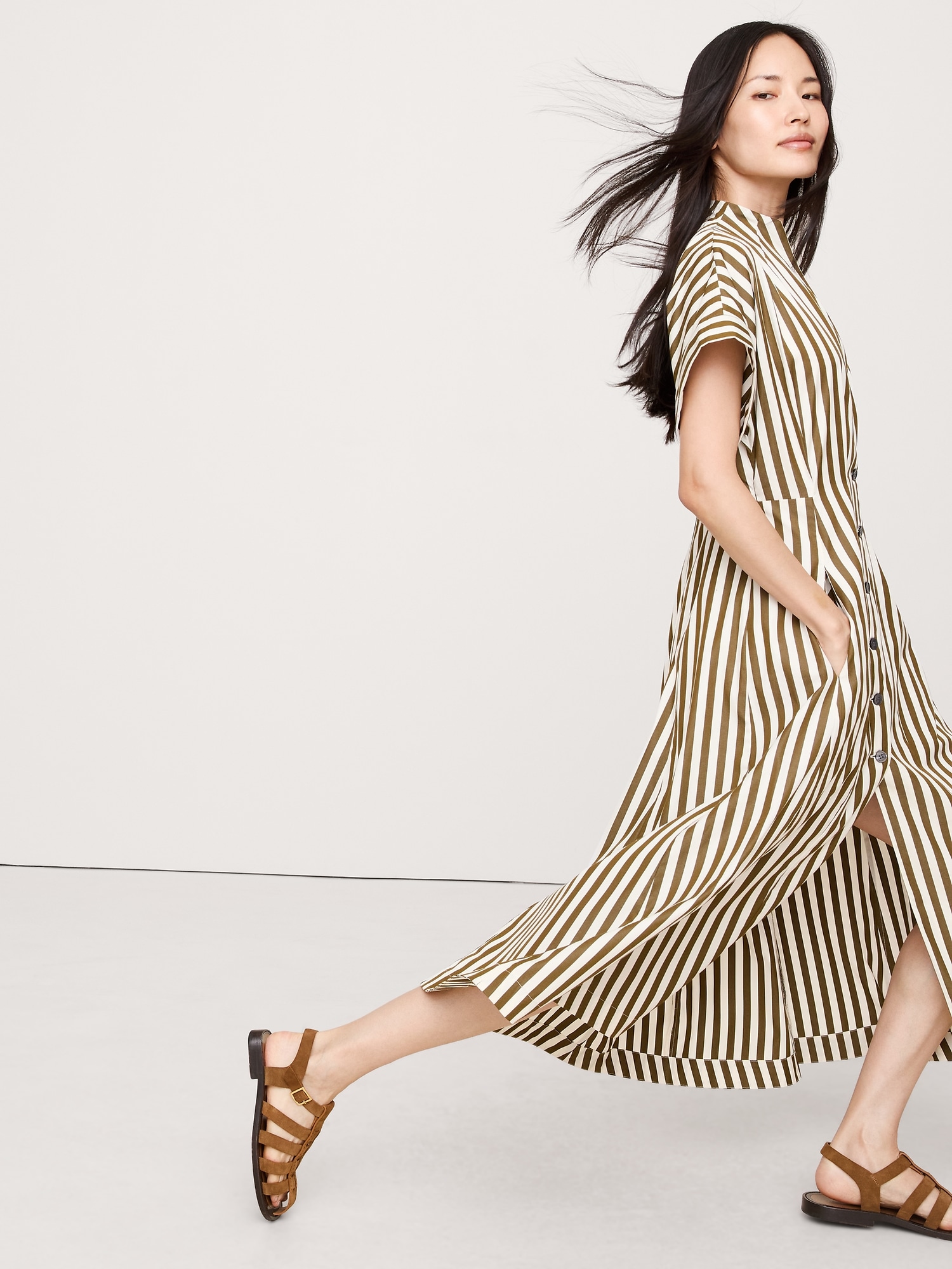 Image number 3 showing, Cotton Poplin Shirt Dress