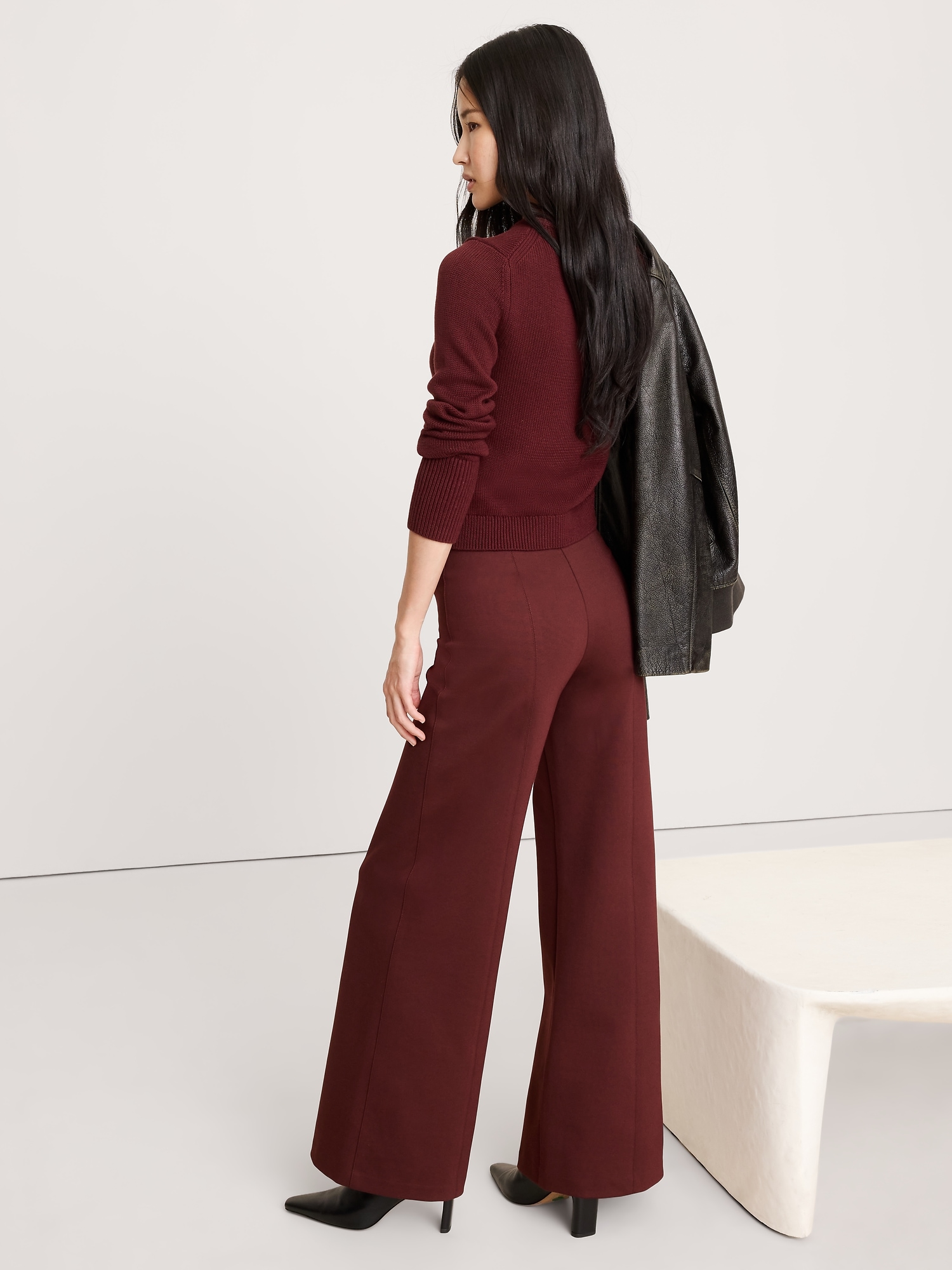 Image number 6 showing, High-Rise Wide-Leg Everywhere Ponte Pull-On Pant