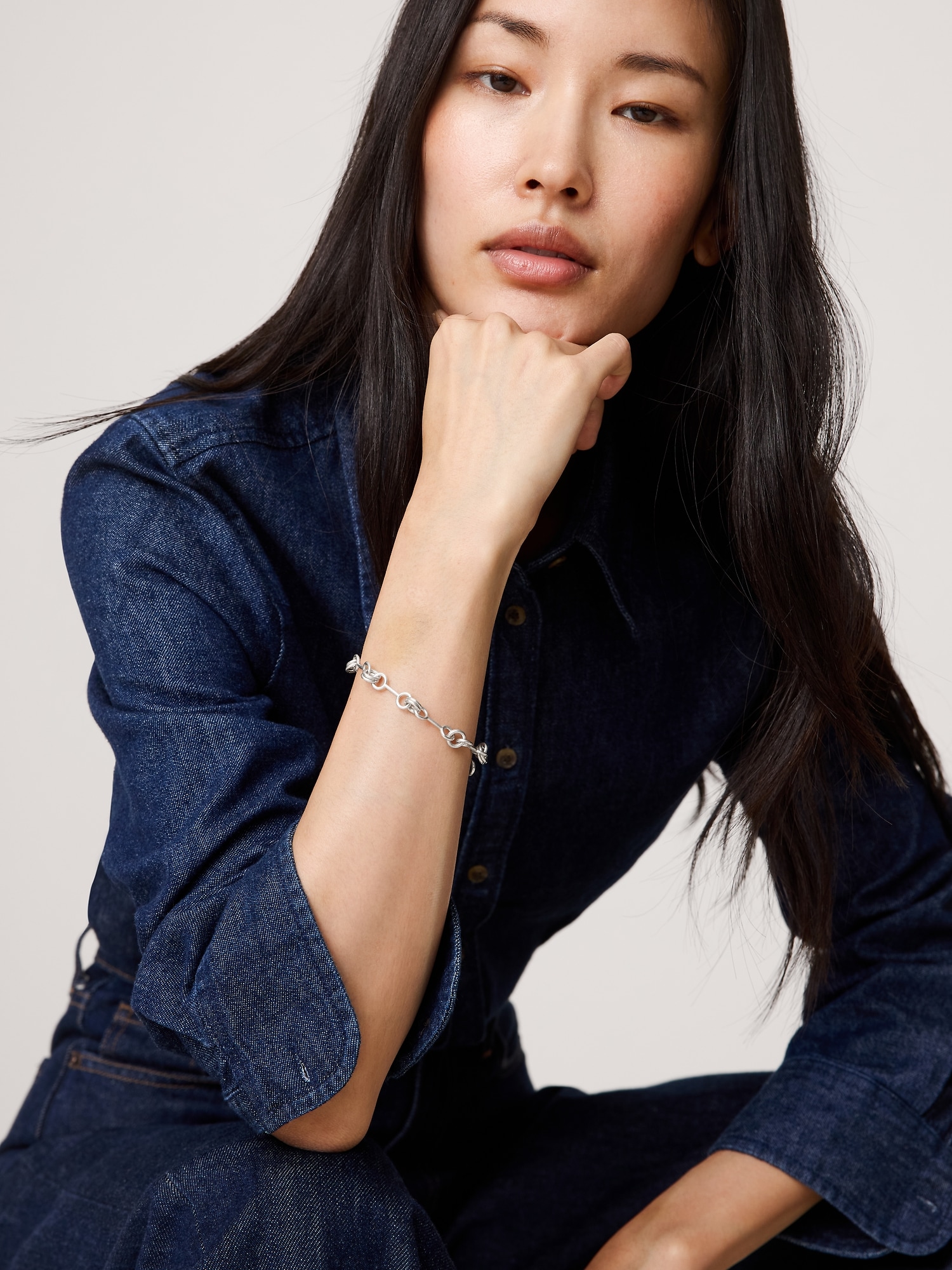 Image number 2 showing, Double Ring Chain Bracelet