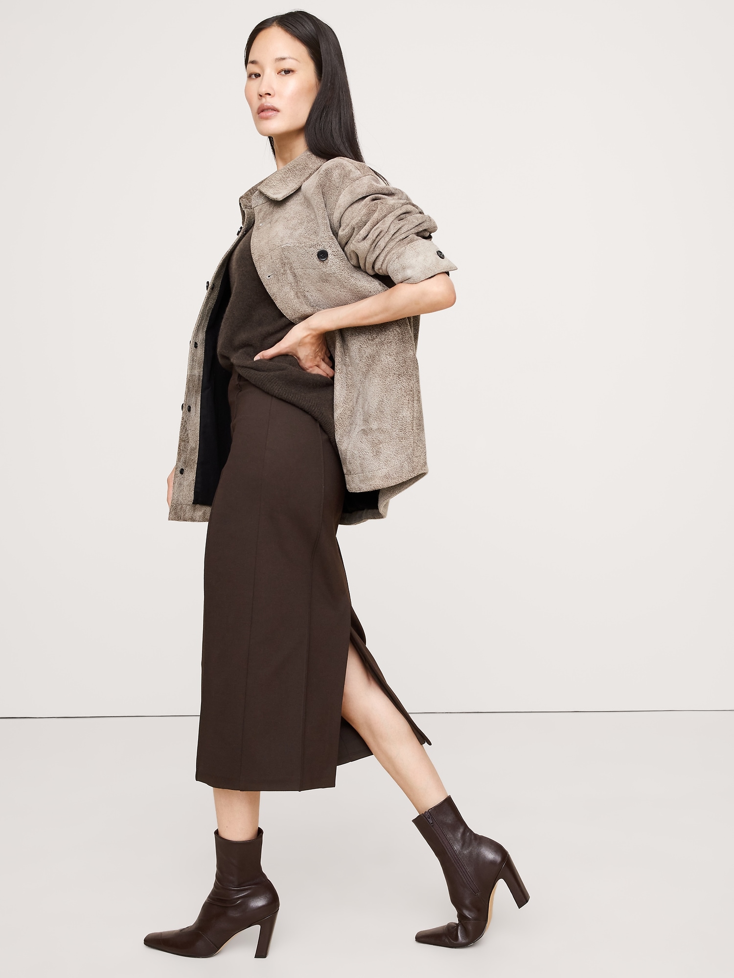 Image number 1 showing, Everywhere Ponte Pencil Skirt