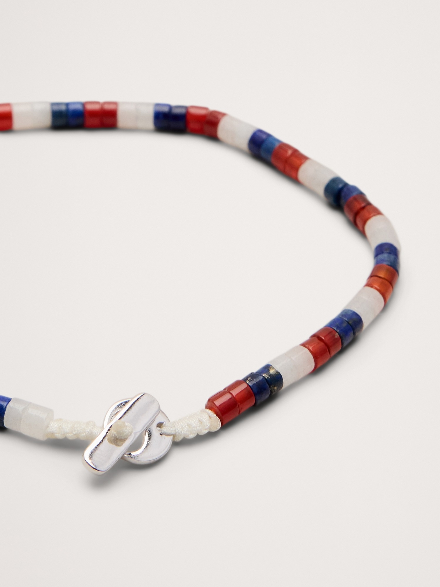 Мужской браслет Miansai Kai Lapis Beaded, цвет: Красный разноцветный — фото 2