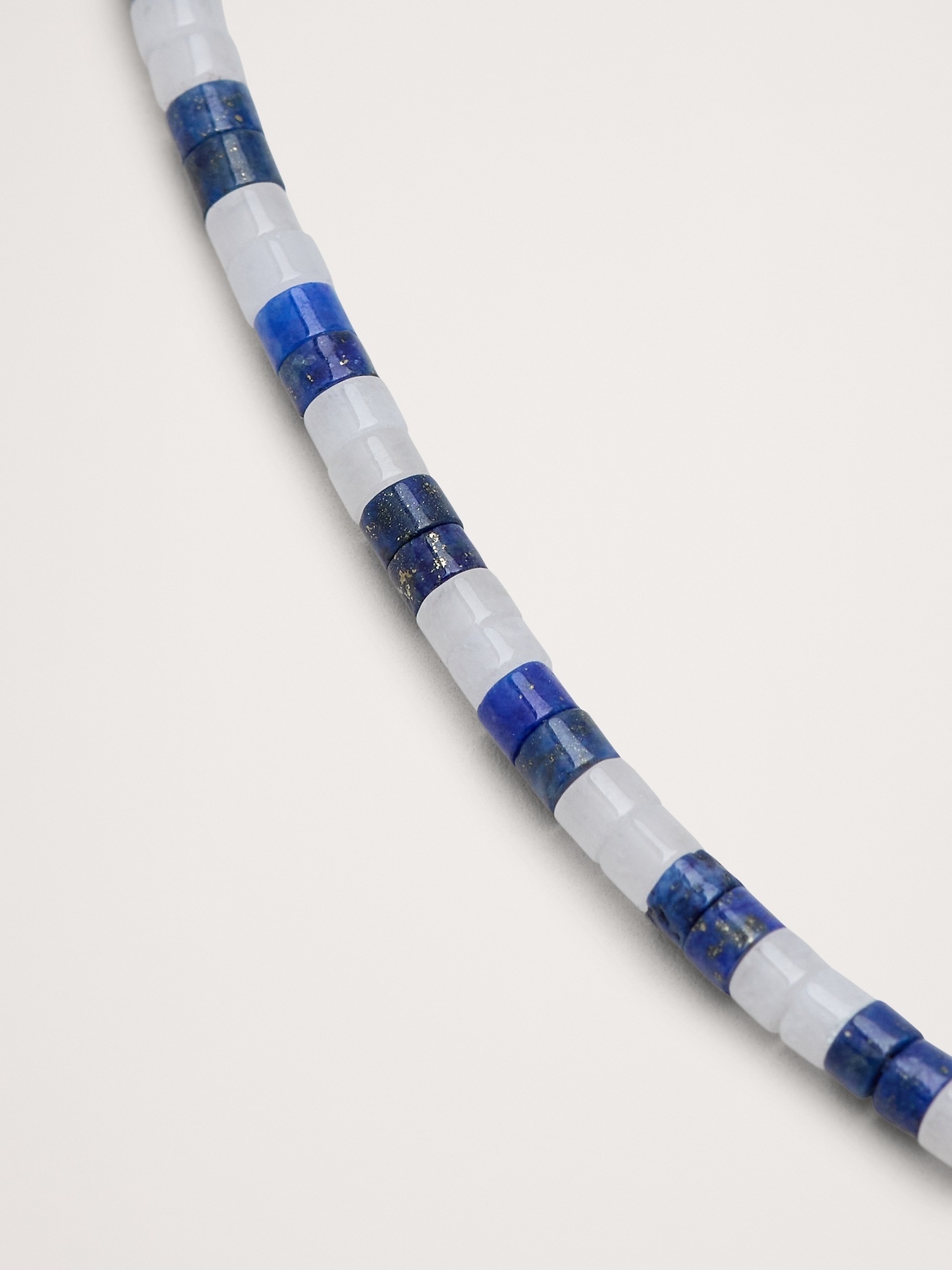Мужское колье Miansai Kai Lapis Beaded, цвет: Серебро — фото 2